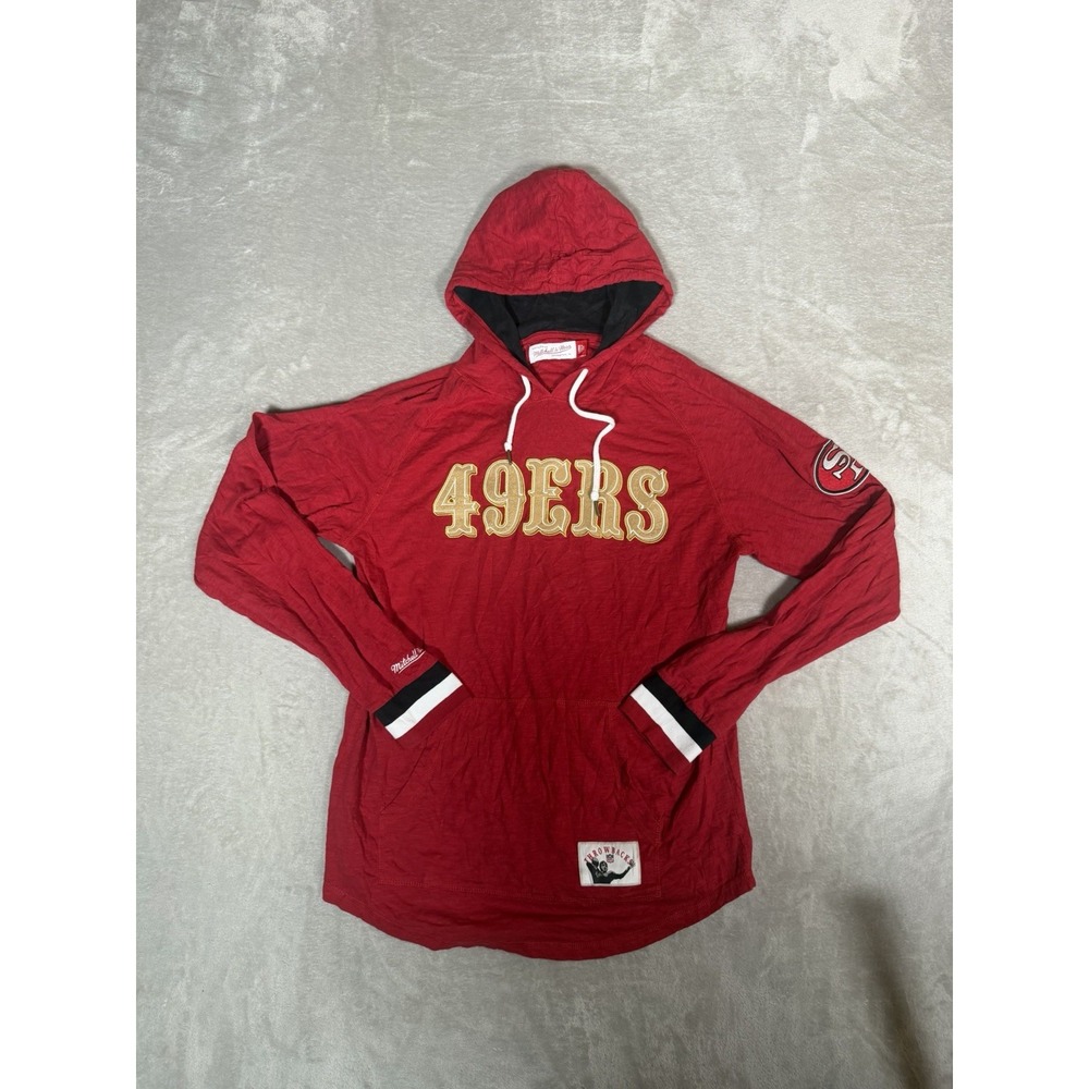 Mitchell & Ness 49ers Hoodie Men’s L Red NFL Throwbacks San Francisco